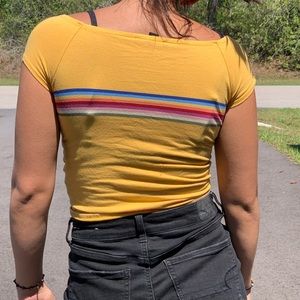 Yellow striped t-shirt